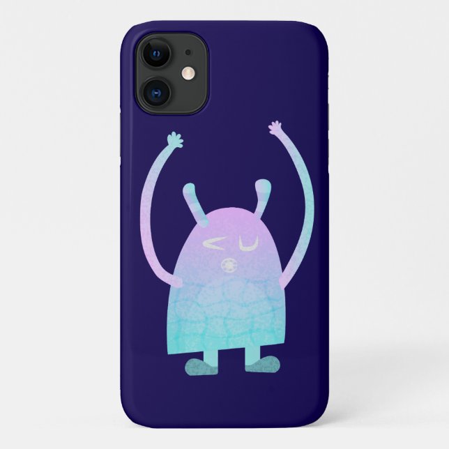 Cute Little Blue Monster Case-Mate iPhone Case (Back)