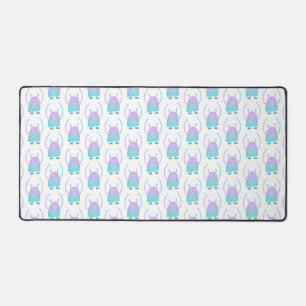 Cute Little Blue Monster Desk Mat