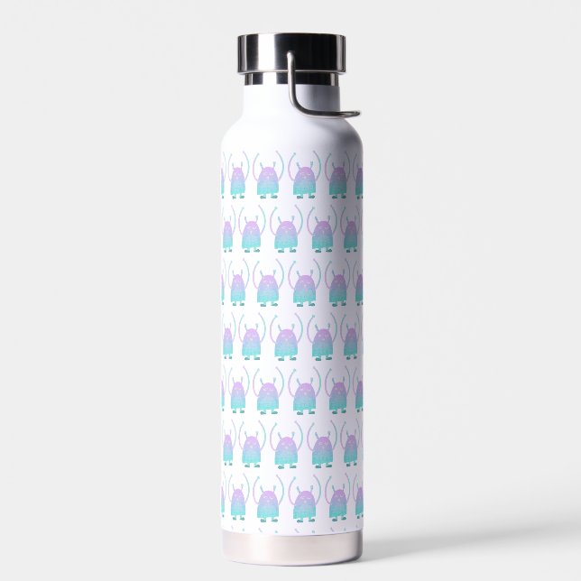 Cute Little Blue Monster Water Bottle (Left)