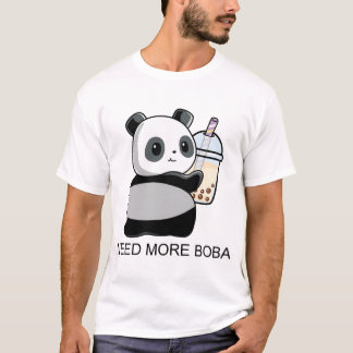 Cute Little Bobaholic Panda Needs More Boba! T-Shirt