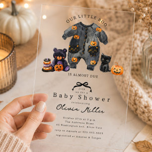 Cute Little Boo Baby Shower  Invitation