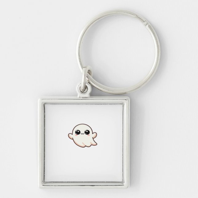 Cute Little Boo Basic Clean Keychain (Front)