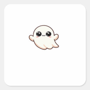 Cute Little Boo Basic Clean Square Sticker