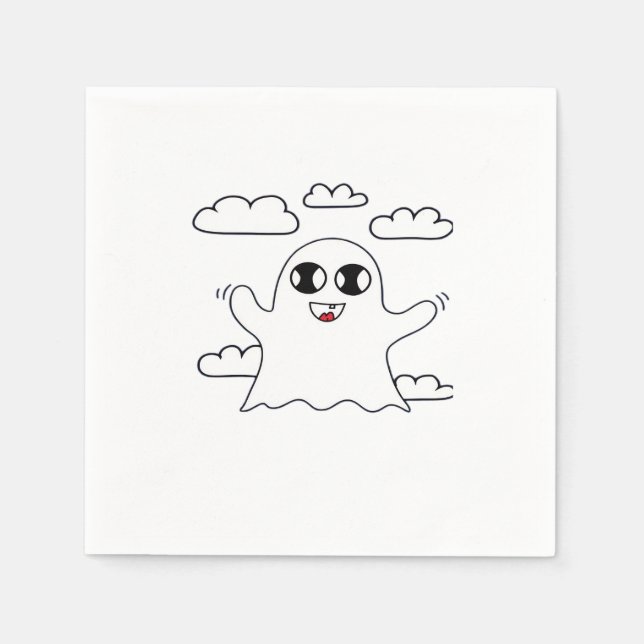 Cute Little Boo Creative Style Napkin (Front)
