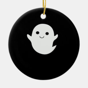 Cute Little Boo Fitted Ceramic Ornament