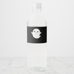 Cute Little Boo Fitted Water Bottle Label