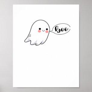 Cute Little Boo Graphic Cool Aesthetic Poster