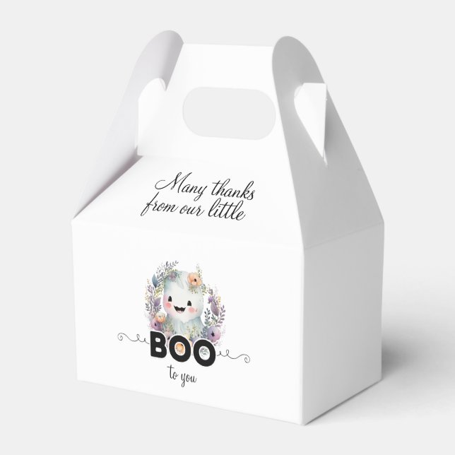 Cute Little Boo Halloween Baby Shower Favour Box (Front Side)