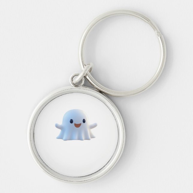 Cute Little Boo Retro Graphic Keychain (Front)