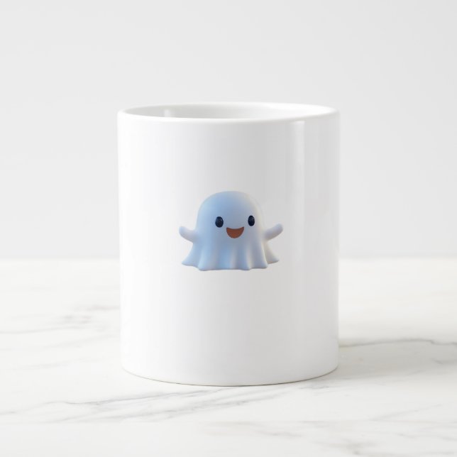 Cute Little Boo Retro Graphic Large Coffee Mug (Front)