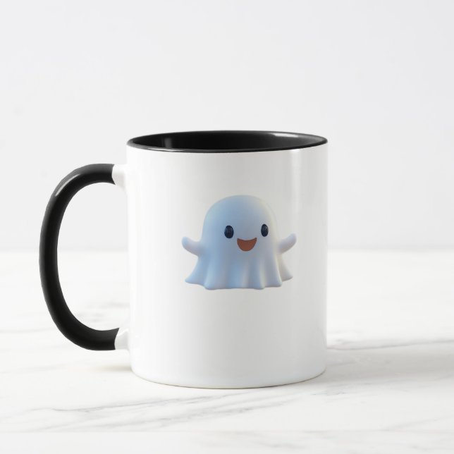 Cute Little Boo Retro Graphic Mug (Left)