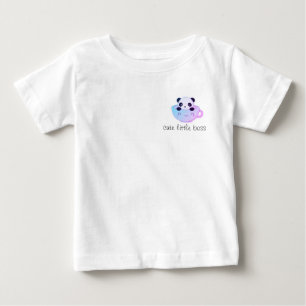 Cute Little Boss – Kawaii Panda in a Cup Sticker Baby T-Shirt