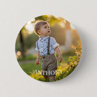 Cute Little Boy Button – Adorable Kid Photo Pin