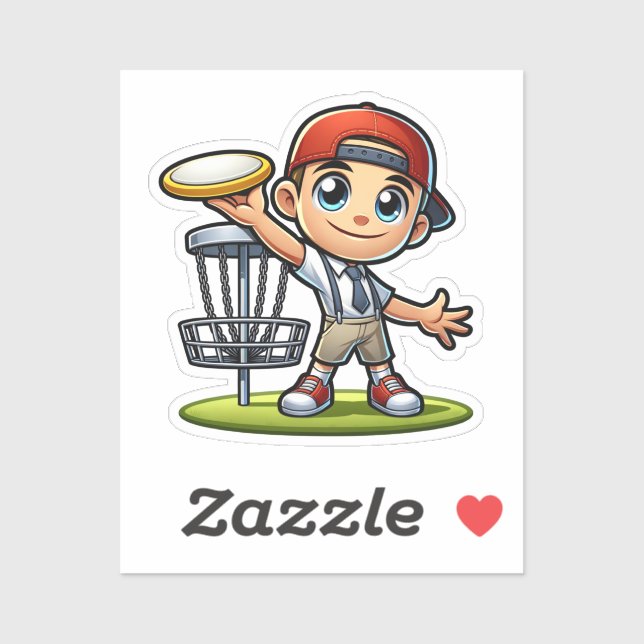 Cute Little Boy Playing Disc Golf (Sheet)