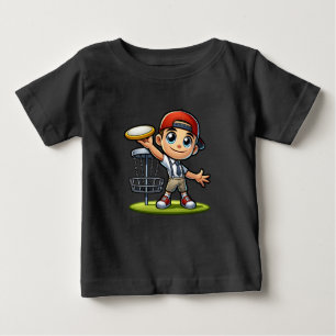 Cute Little Boy Playing Disc Golf Baby T-Shirt