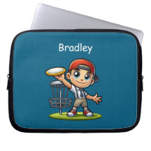 Cute Little Boy Playing Disc Golf Personalized