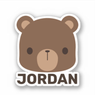 Cute Little Brown Bear with Personalized Name