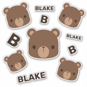Cute Little Brown Bear with Personalized Name
