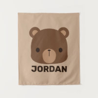 Cute Little Brown Bear with Personalized Name