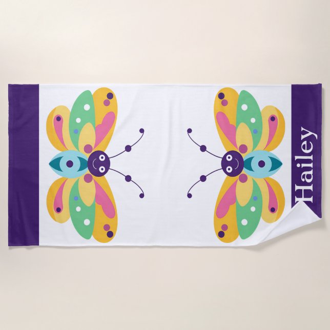 Cute little bug beach towel (Front)