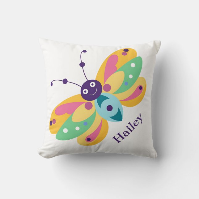 Cute little bug throw pillow (Front)