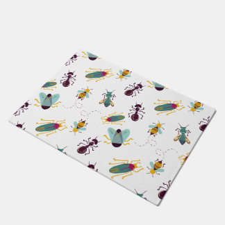 cute little bugs insects doormat