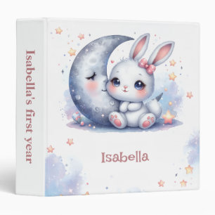 cute little bunny and the moon photo album binder