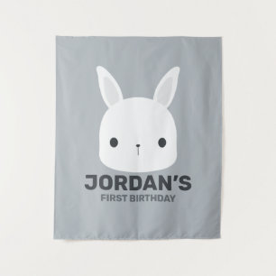 Cute Little Bunny Rabbit Birthday Tapestry