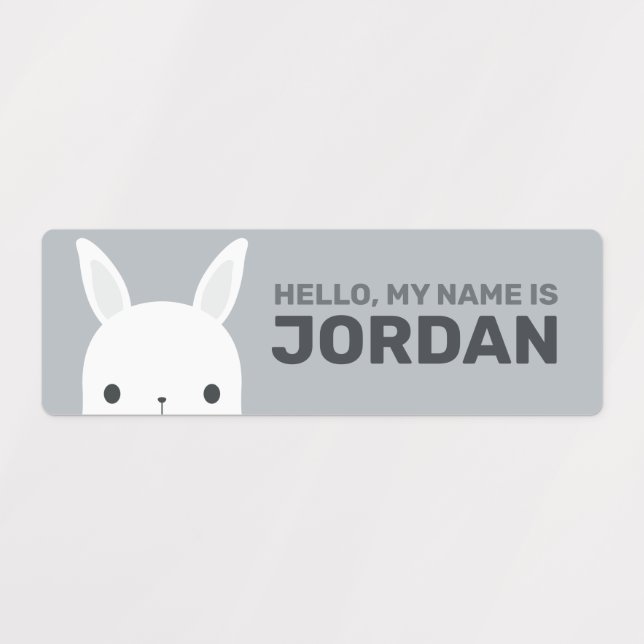 Cute Little Bunny Rabbit with Personalized Name (Design 1)