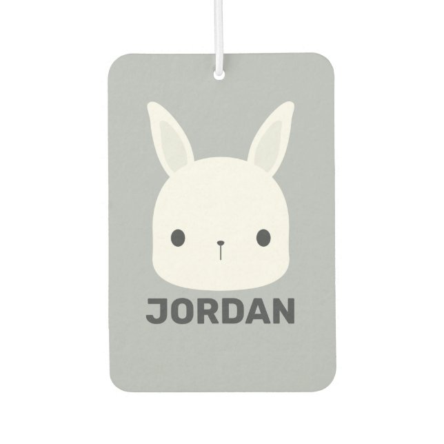 Cute Little Bunny Rabbit with Personalized Name  Air Freshener (Front)