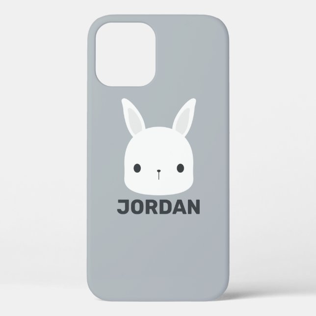 Cute Little Bunny Rabbit with Personalized Name Case-Mate iPhone Case (Back)