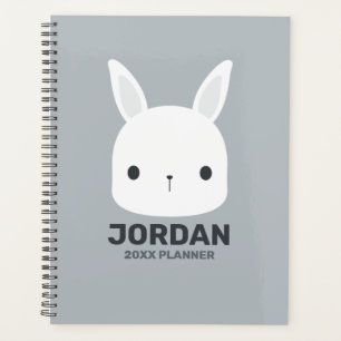 Cute Little Bunny Rabbit with Personalized Name Planner