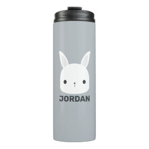 Cute Little Bunny Rabbit with Personalized Name Thermal Tumbler