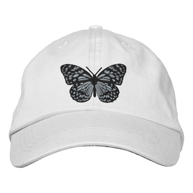Cute Little Butterfly Embroidered Hat (Front)