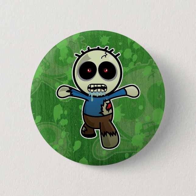 Cute Little Cartoon Zombie 2 Inch Round Button (Front)