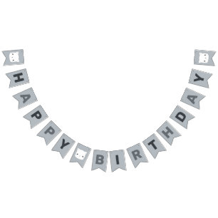 Cute Little Cat Birthday Bunting Flags