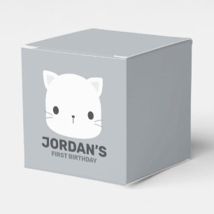 Cute Little Cat Birthday Favor Box