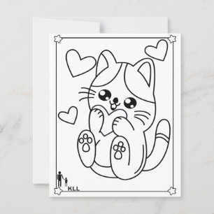 Cute little cat colouring