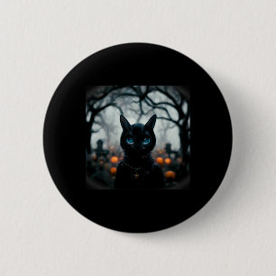 Cute Little Cat Face For Halloween 2 Inch Round Button