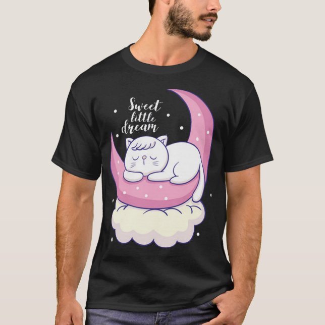 Cute little cat sleeping T-Shirt (Front)