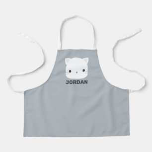 Cute Little Cat with Personalized Name Apron