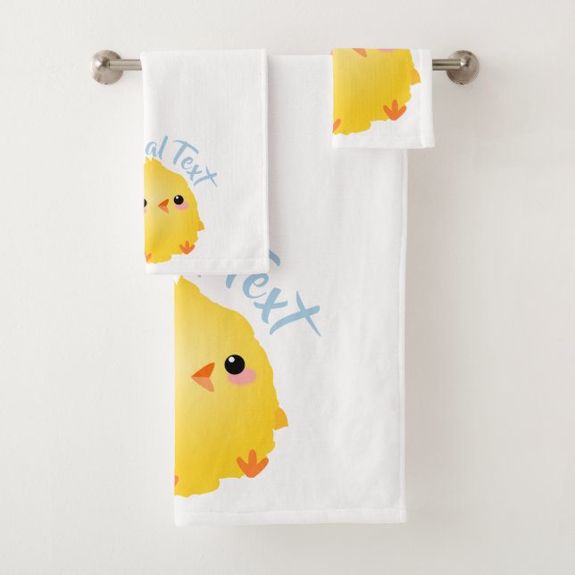 Cute Little Chick  Bath Towel Set (Insitu)
