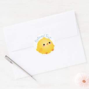 Cute Little Chick Classic Round Sticker