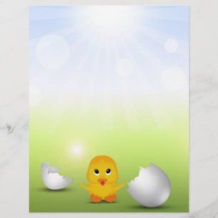 Cute Little Chick - Papier en-tête pour enfants