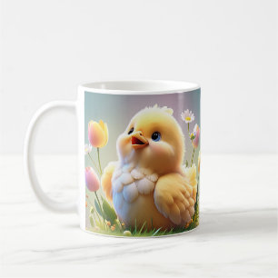 Cute Little Chicken Mug – Cartoon Spring Chick Des