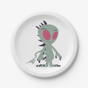 Cute little Chupacabra Paper Plate