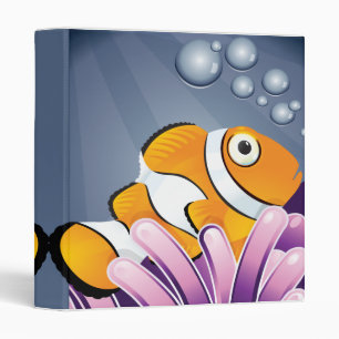 cute little clownfish notebook binder