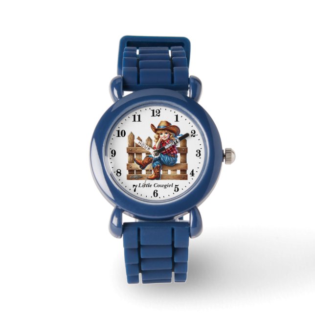 Cute little cowgirl add name  watch (Front)