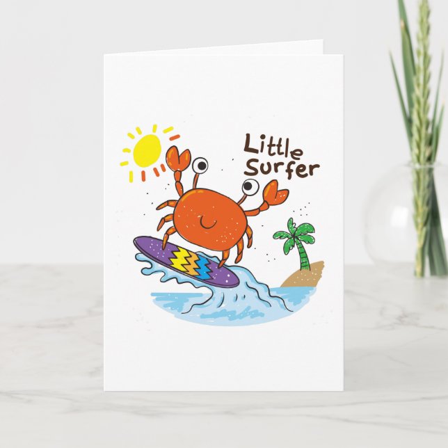 Cute little crab card (Front)