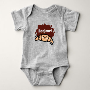 Cute Little Croissant Baby Bodysuit